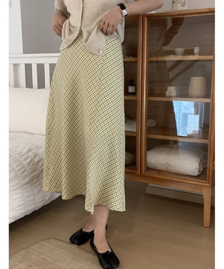 check side slit skirt/2color