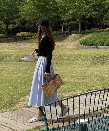 stripe marin skirt/2color