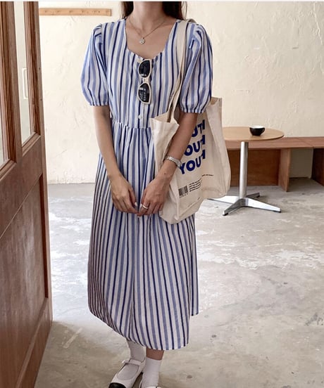 [OUTLET]random stripe OP/2color
