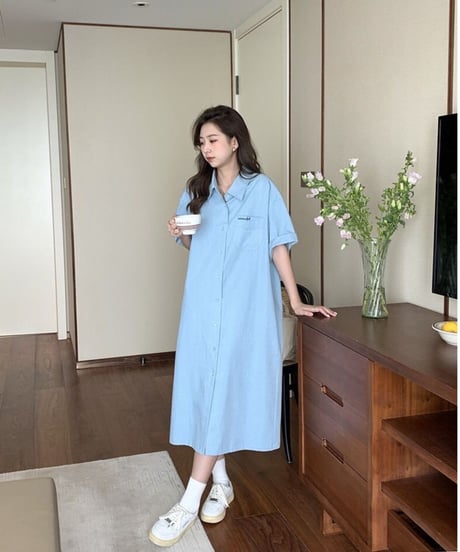 light denim shirt OP(half sleeve)