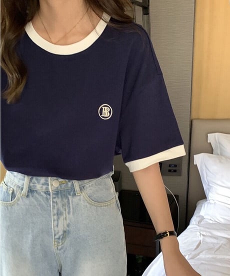 one point color T-shirt/2color(ネコポス)