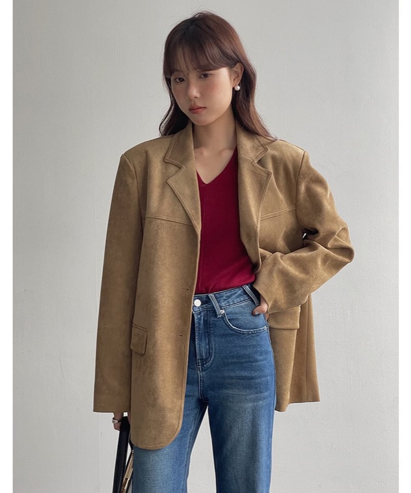 suède tailored jacket | as.style