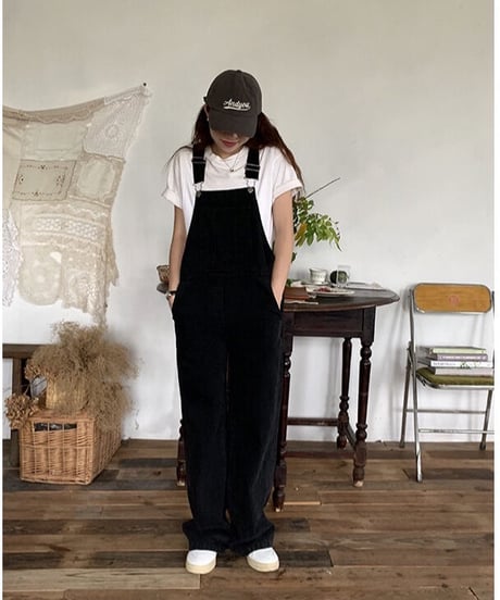 black denim salopette