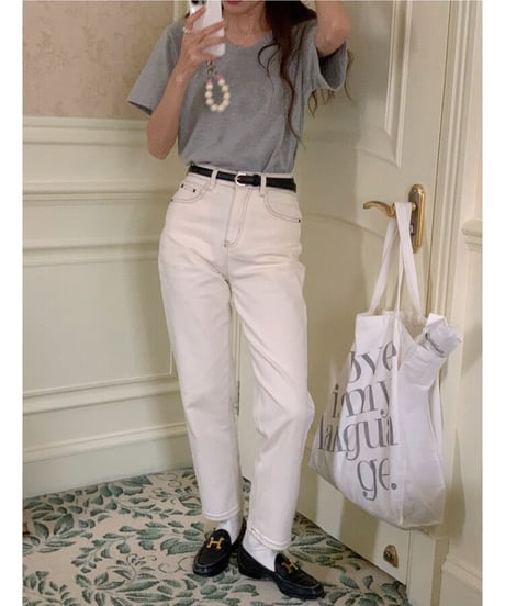 stitch white pants