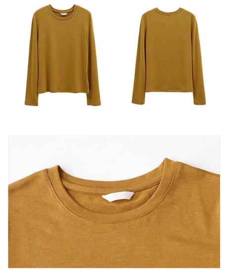[OUTLET]color crew neck tops/6color
