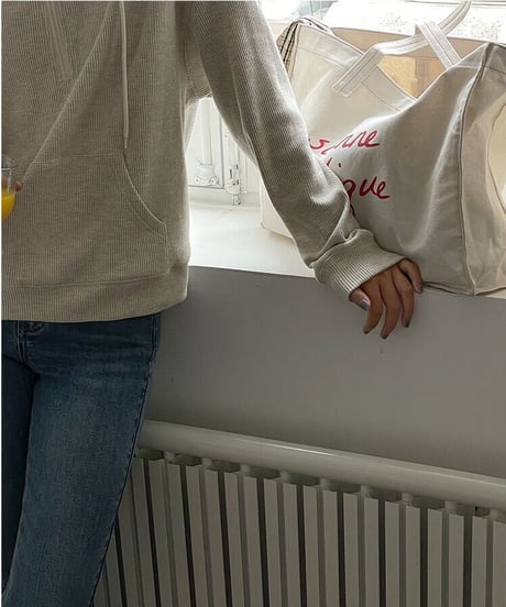 [OUTLET]waffle  half zip hoodie/3color