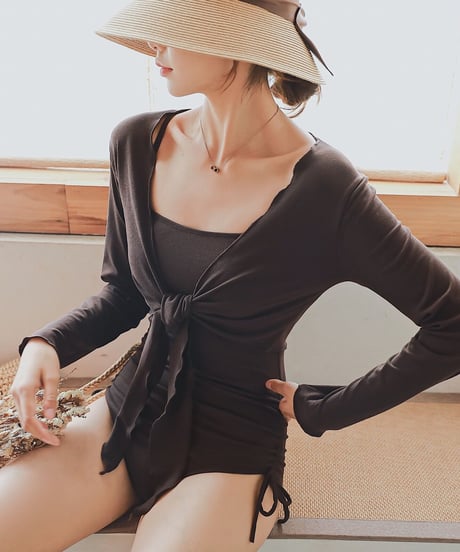 swimsuit & cape set/2color