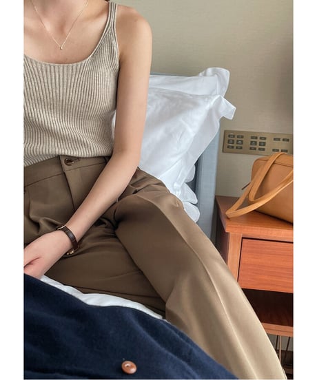 roll-up tuck slacks/3color