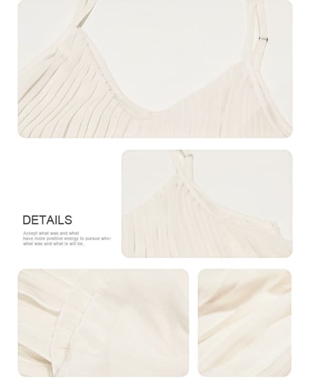 chiffon pleats camisole OP/2color