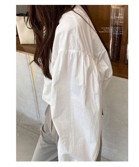 gather cotton blouse/3color