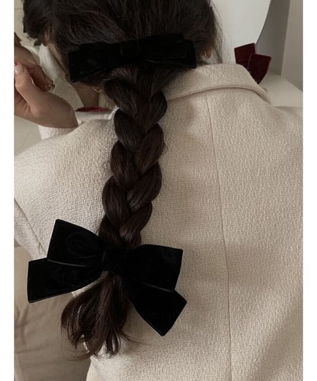 ribbon hair clip/2color(ネコポス)