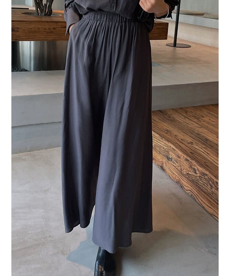 satin flare pants/2color