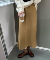 knit long skirt/4color