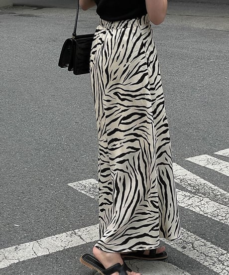 zebra long skirt
