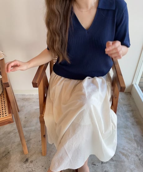 skipper knit shirt(half sleeve)/4color