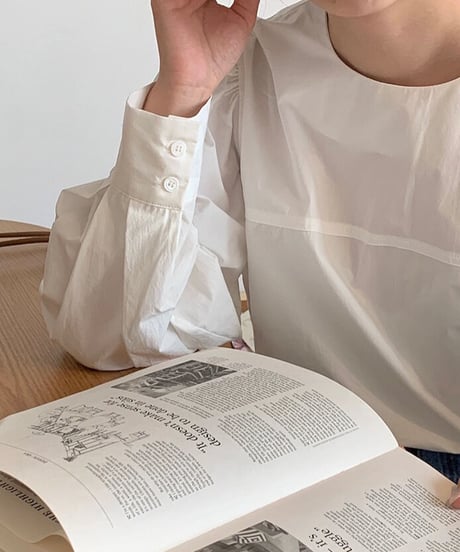 [OUTLET]volume sleeve blouse/3color