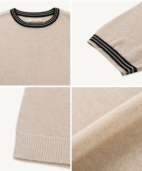 tencel linen knit pullover(half sleeve)/2color