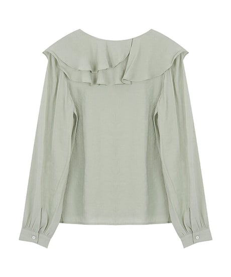 frill collar blouse/2color