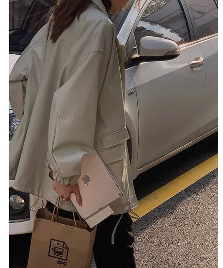 eco leather blouson/3color