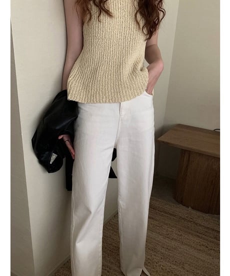 back design knit tank/2color(ネコポス)