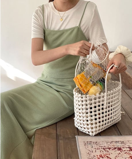 back lace up set up dress(上)/4color