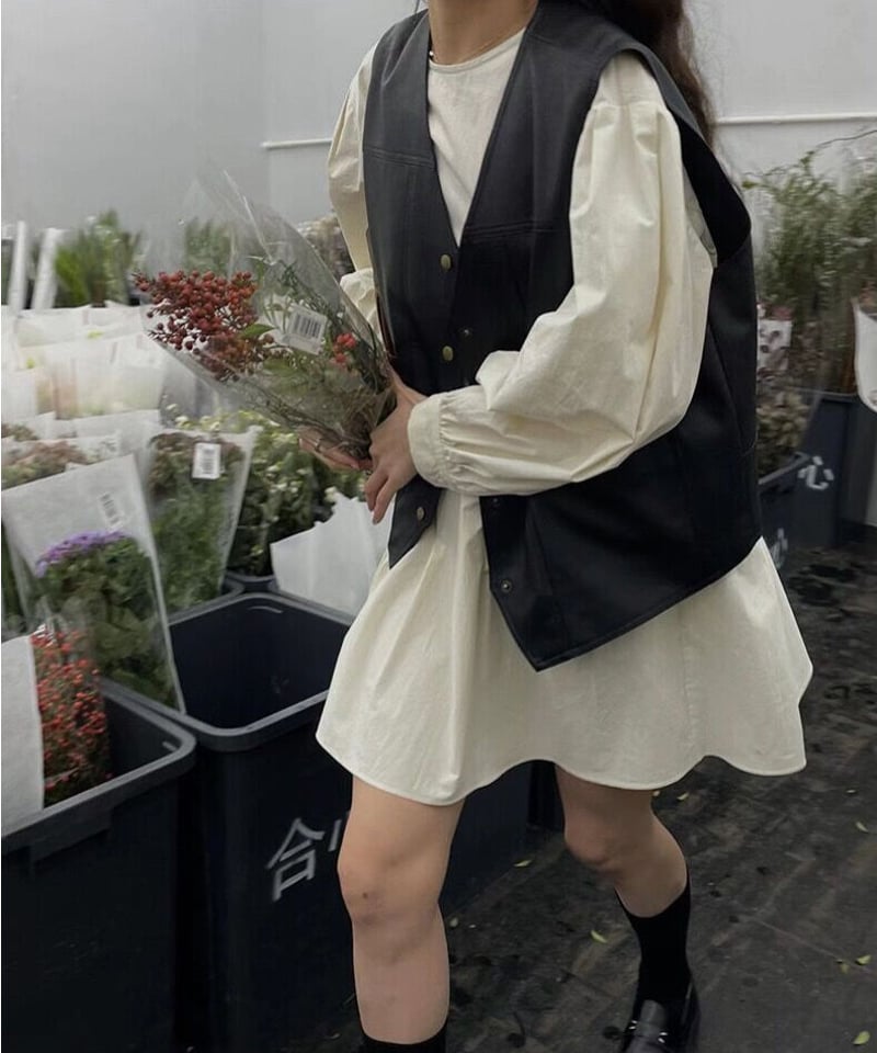 eco leather vest | as.style