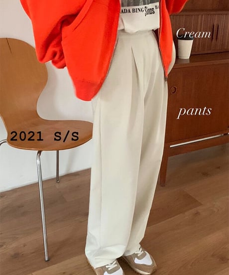 [OUTLET]side belt slacks/3color