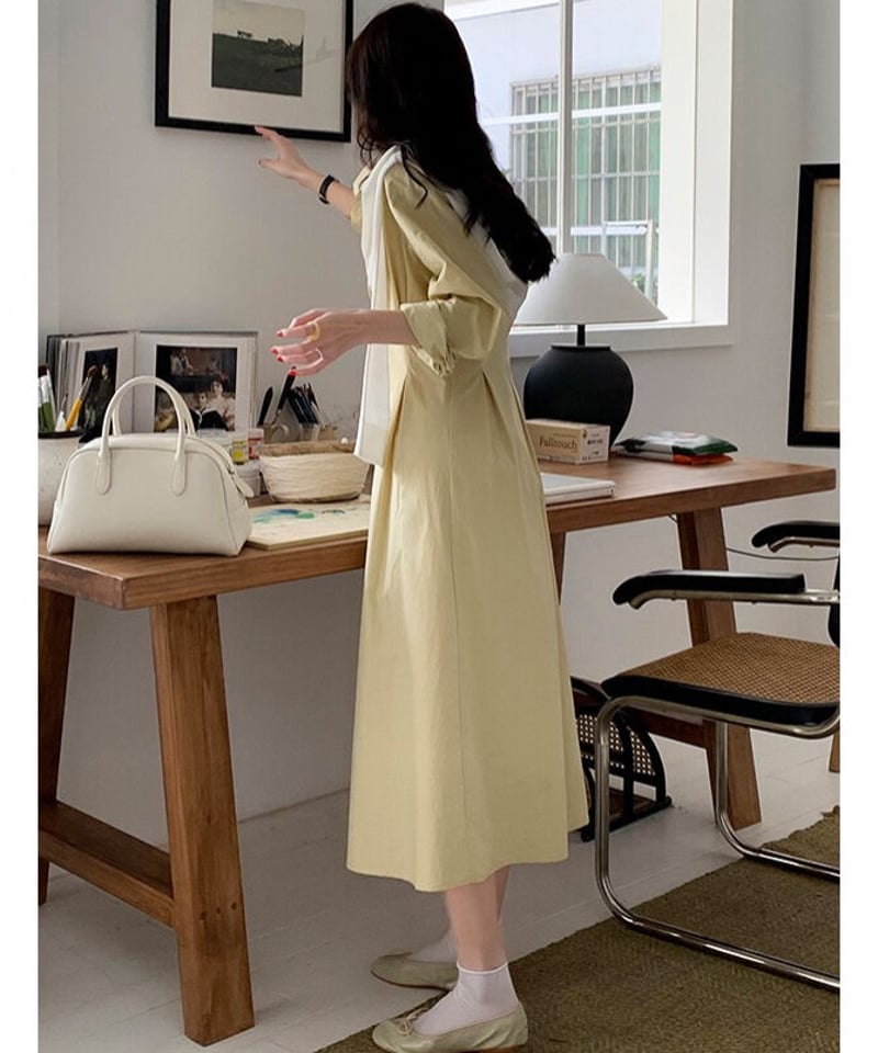 waist tuck shirt dress/3color | as.style