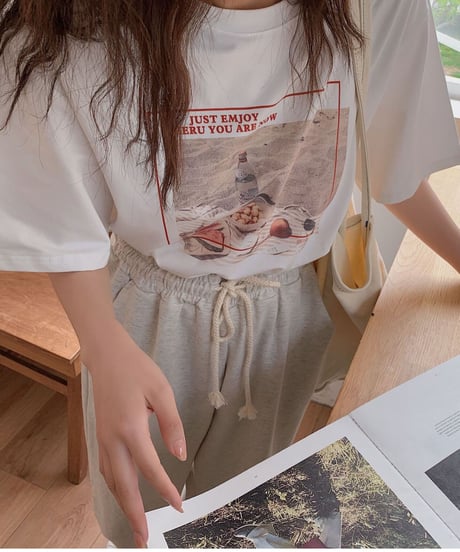 photo print T-shirt/2color(ネコポス)