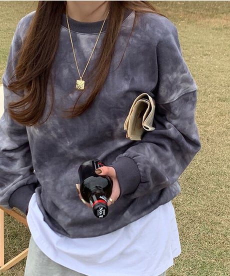 [OUTLET]tie-dye pullover