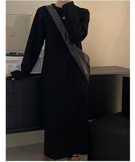 asymmetry bolero & one-piece SET/4color