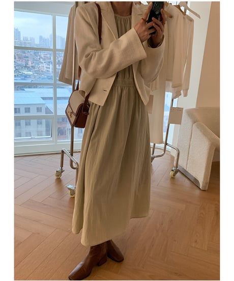 airy long dress/3color