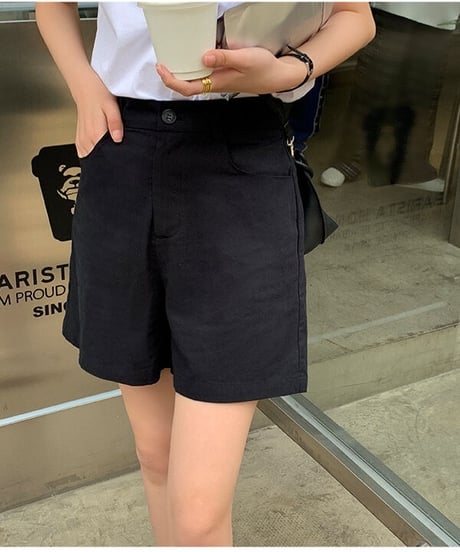 [OUTLET]high-waist short pants/2color