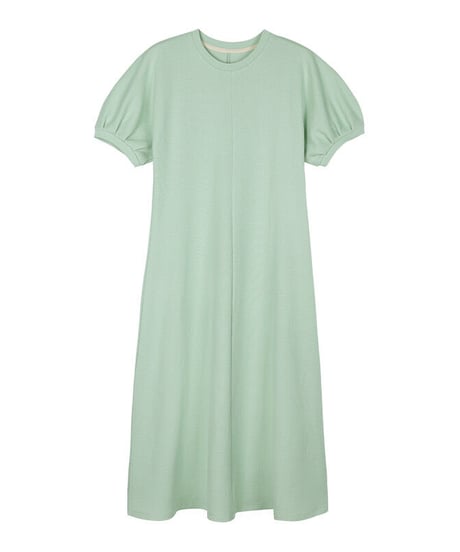 puff sleeve simple dress/3color