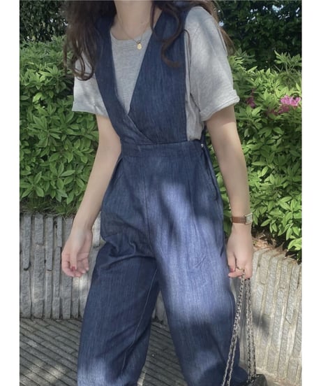 denim jumper all-in-one