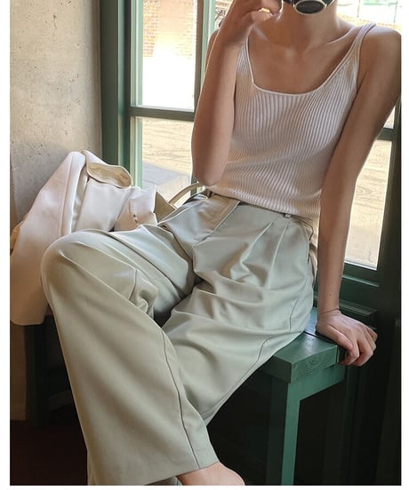 rib knit tank top/6color