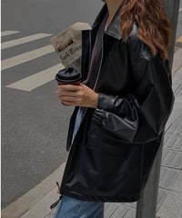 eco leather blouson/3color
