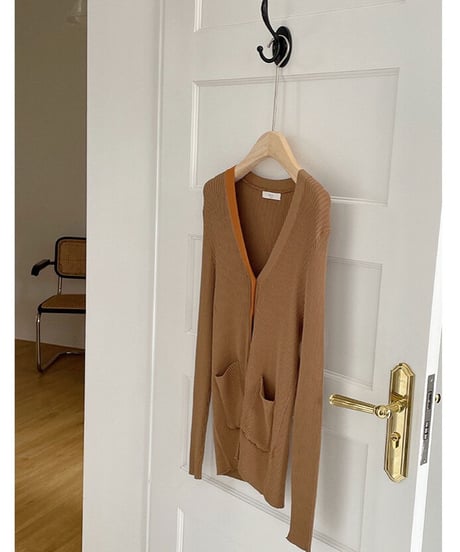 （Set up）bi-color middle cardigan & camisole/3color