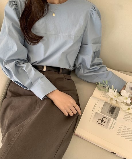 [OUTLET]volume sleeve blouse/3color