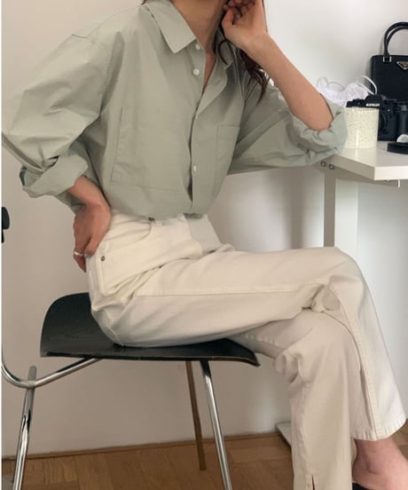 [OUTLET]double pocket color shirt/5color
