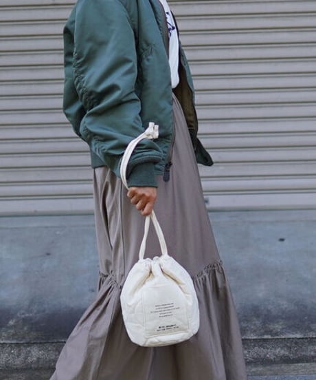 sustainable quilt kinchaku bag/2color(ネコポス)