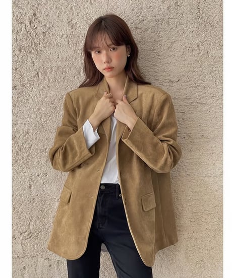 suède tailored jacket