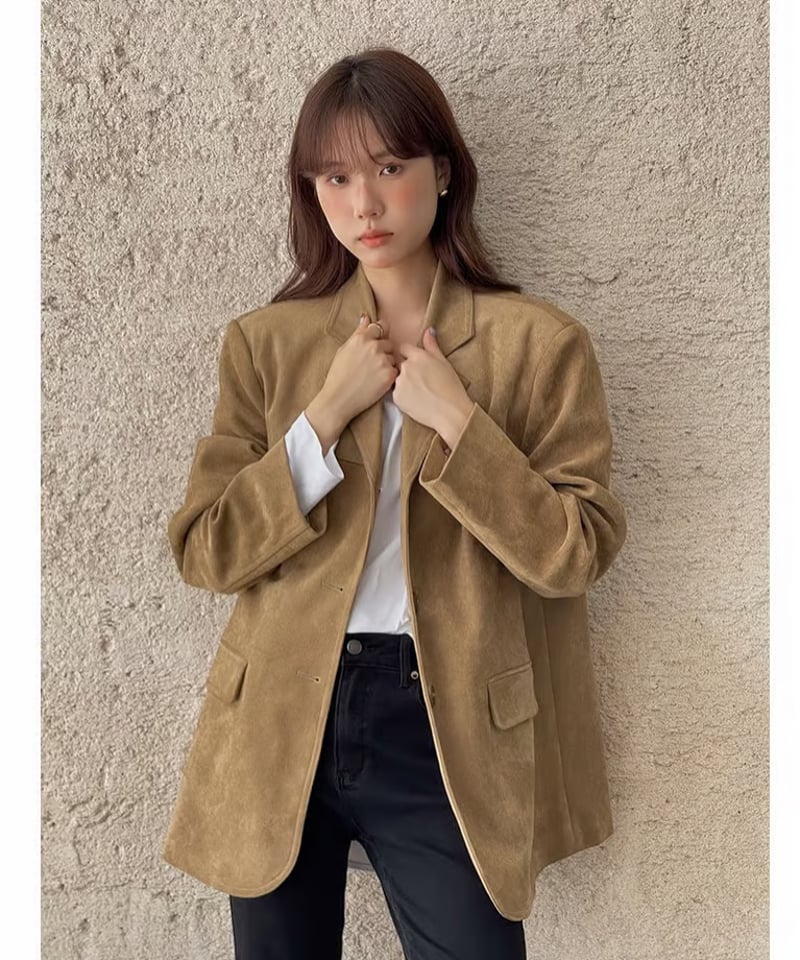 na.e ナエSuede Tailored Jacket Suede Tailored Jacket | Na.e