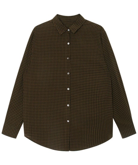 gingham check shirt/3color