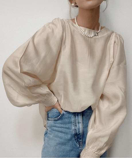 【original】balloon sleeve blouse