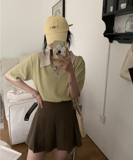 border polo summer knit/3color
