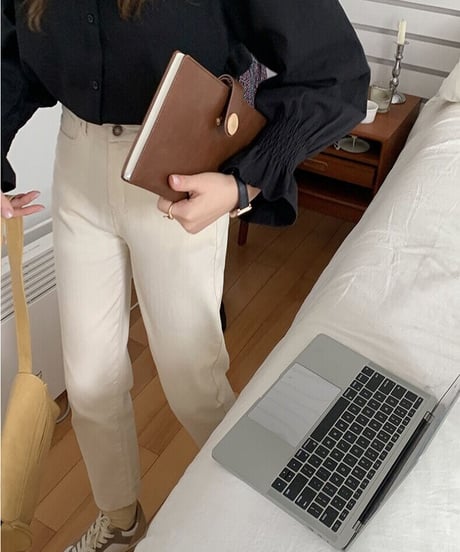 highrise cropped white denim