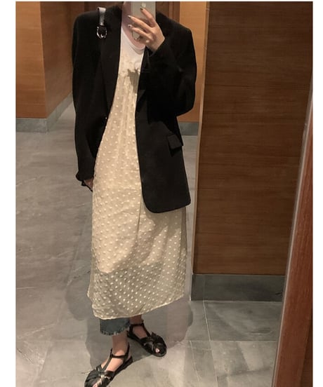 dot see-through dress