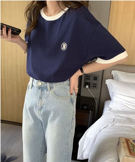 one point color T-shirt/2color(ネコポス)