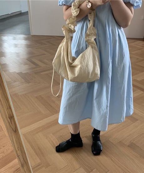 shirring handle bag/3color(ネコポス)